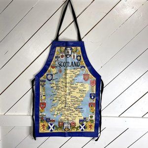 Map Of Scotland Apron Family Crests, BBQ Apron, Kitchen, Cooking Apron Rare